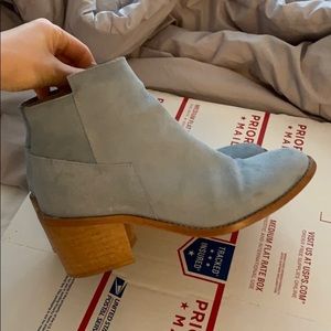 Zara Baby Blue Booties Size 7.5